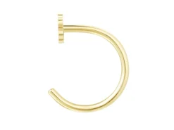 9ct Yellow Gold Open Hoop Flower 12mm