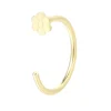 9ct Yellow Gold Open Hoop Flower 8mm
