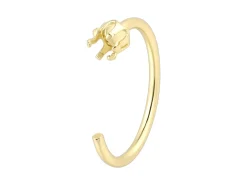 9ct Yellow Gold Open Hoop Setting 10mm