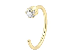 9ct Yellow Gold Open Hoop Setting 10mm