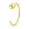 18ct Yellow Gold Open Hoop Setting 10mm