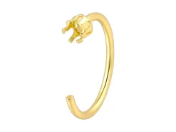 18ct Yellow Gold Open Hoop Setting 10mm