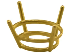 9ct Yellow Gold Oval Double Gallery Collet 5x4mm