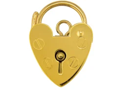 9ct Yellow Gold Padlock Plain 11mm Hallmarked