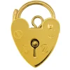 9ct Yellow Gold Padlock Plain 15mm Hallmarked