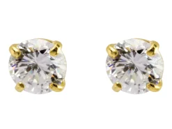 9ct Yellow Gold Pair 5mm Cubic Zirconia Stud Earring