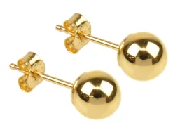9ct Yellow Gold Pair 5mm Lightweight Ball Stud Earrings
