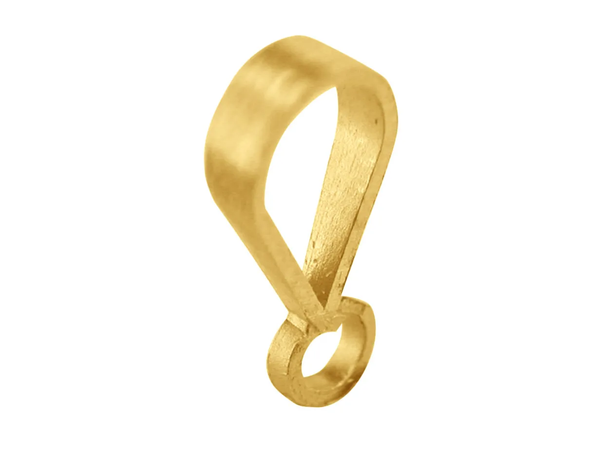 9ct Yellow Gold Pendant Bail With Ring Large Semi Finished