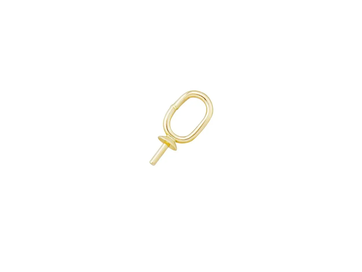 9ct Yellow Gold Pendant Cup 2mm With Oval Ring
