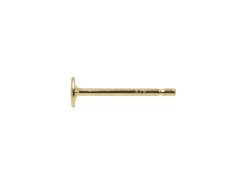 9ct Yellow Gold Pin And Flat Disc, 3mm