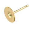 9ct Yellow Gold Pin And Flat Disc, 5mm