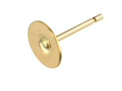 9ct Yellow Gold Pin And Flat Disc, 5mm