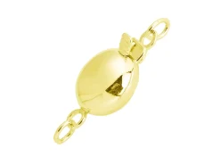 9ct Yellow Gold Plain Ball Clasp 8mm