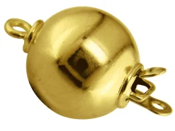 18ct Yellow Gold Plain Ball Clasp 8mm