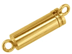 18ct Yellow Gold Plain Barrel Snap, 3.5 X 10mm