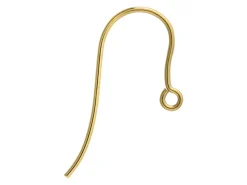 9ct Yellow Gold Plain Earring Hook Wire 354, Pack of 6 100% Recycled Gold