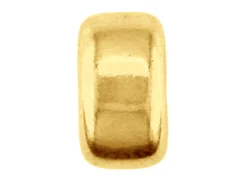 9ct Yellow Gold Plain Flat 6mm 2 Hole Bead Heavyweight