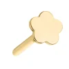 9ct Yellow Gold Plain Flower Labret Tube 3mm