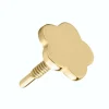 9ct Yellow Gold Plain Flower Labret Post 4mm