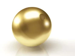9ct Yellow Gold Plain Round 2.5mm 2 Hole Bead Lightweight