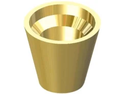 9ct Yellow Gold Plain Rubover Collet 3.5mm Light