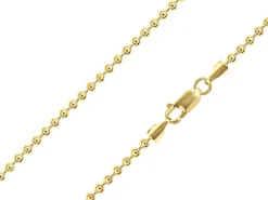 14ct Yellow Gold Plated 2.5mm Ball Chain 18"/45cm Unhallmarked