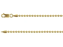 14ct Yellow Gold Plated 2.5mm Ball Chain 18"/45cm Unhallmarked