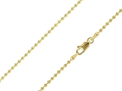 14ct Yellow Gold Plated 2.0mm Ball Chain 18"/45cm Unhallmarked