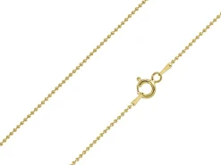 14ct Yellow Gold Plated 1.2mm Ball Chain 18"/45cm Unhallmarked