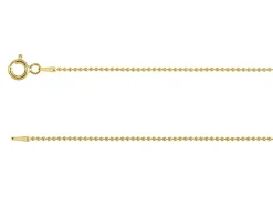 14ct Yellow Gold Plated 1.2mm Ball Chain 18"/45cm Unhallmarked