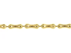 14ct Yellow Gold Plated 3.0mm Bamboo Shaped Bead Chain 18