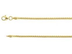 14ct Yellow Gold Plated 2.1mm Box Chain 18"/45cm Unhallmarked