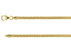 14ct Yellow Gold Plated 3.5mm Box Chain 18"/45cm Unhallmarked