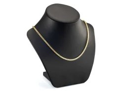 14ct Yellow Gold Plated 3.0mm Diamond Cut Box Chain 18