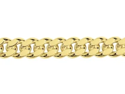 14ct Yellow Gold Plated 5.7mm Diamond Cut Tight Curb Chain 18