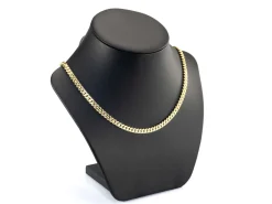 14ct Yellow Gold Plated 5.7mm Diamond Cut Tight Curb Chain 18