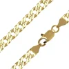14ct Yellow Gold Plated 6.4mm Diamond Cut Double Rhombus Curb Chain 18"/45cm Unhallmarked