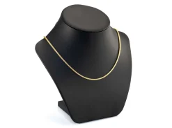 14ct Yellow Gold Plated 2.3mm Diamond Cut Round Snake Chain 18