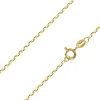 14ct Yellow Gold Plated 1.7mm Diamond Cut Oval Trace Chain 18"/45cm Unhallmarked