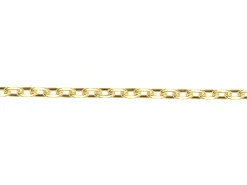 14ct Yellow Gold Plated 1.7mm Diamond Cut Oval Trace Chain 18