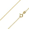 14ct Yellow Gold Plated 1.4mm Diamond Cut Oval Trace Chain 18"/45cm Unhallmarked