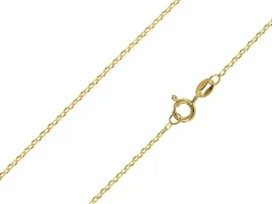 14ct Yellow Gold Plated 1.4mm Diamond Cut Oval Trace Chain 18"/45cm Unhallmarked