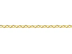 14ct Yellow Gold Plated 1.4mm Diamond Cut Oval Trace Chain 18