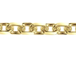 14ct Yellow Gold Plated 5.3mm Diamond Cut Oval Trace Chain 18