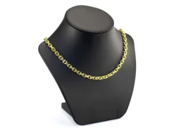 14ct Yellow Gold Plated 5.3mm Diamond Cut Oval Trace Chain 18