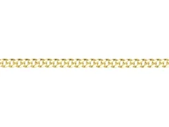 14ct Yellow Gold Plated 1.7mm Flat Filed Curb Chain 18