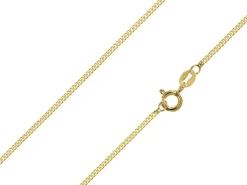 14ct Yellow Gold Plated 1.4mm Flat Filed Curb Chain 18"/45cm Unhallmarked