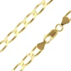 14ct Yellow Gold Plated 5.4mm Flat Filed Open Curb Chain 18"/45cm Unhallmarked