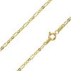14ct Yellow Gold Plated 2.7mm Flat Filed Figaro Chain 18"/45cm Unhallmarked