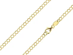 14ct Yellow Gold Plated 3.5mm Flat Filed Round Trace Chain 18"/45cm Unhallmarked